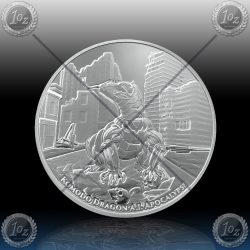 1oz TOKELAU $ 2 DOLLARS 2022 (KOMODO DRAGON - A.I. APOCALYPSE) BU